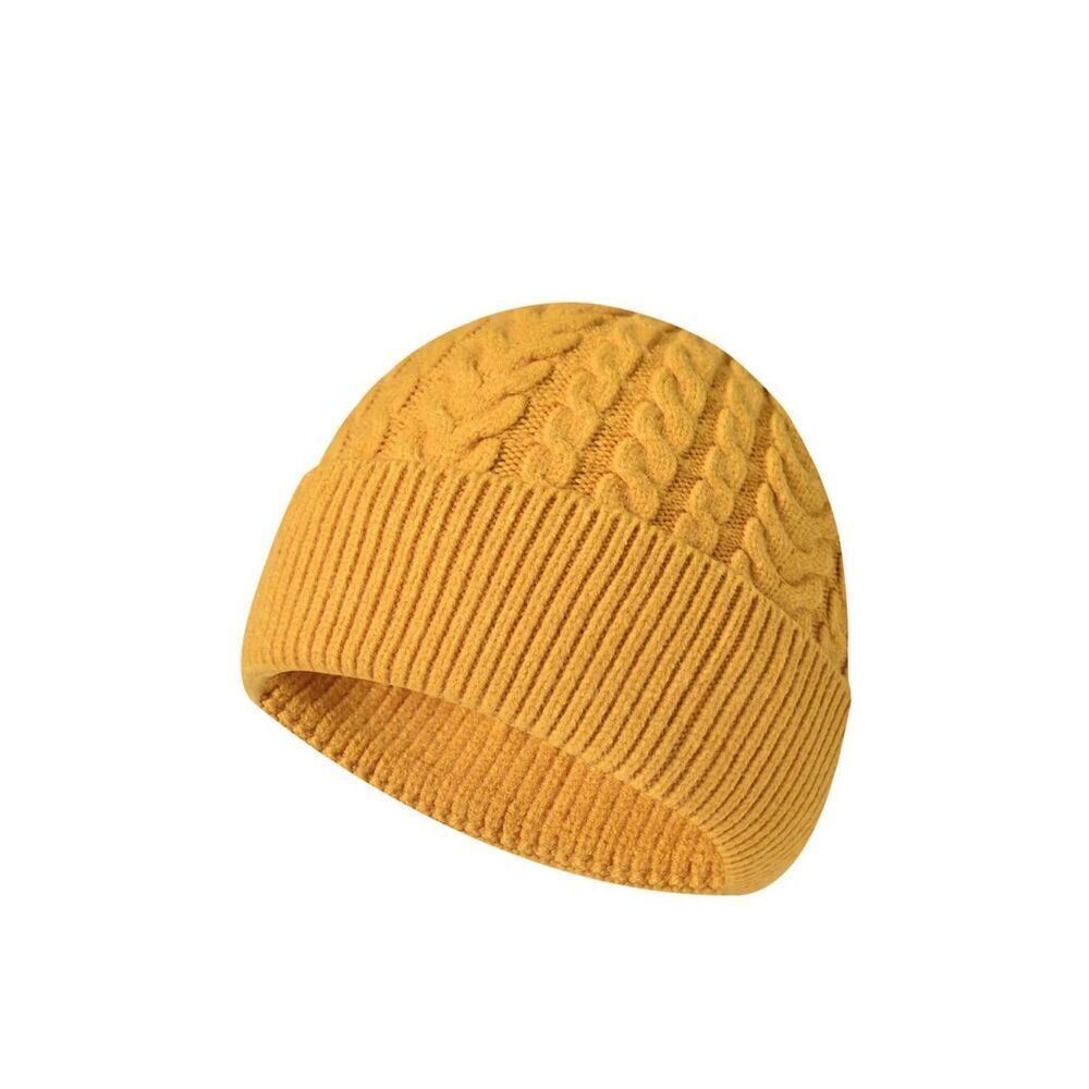 Yellow Knit Winter Beanie Hat